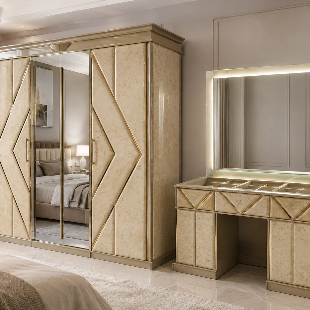 NIR furniture finish and storage detail